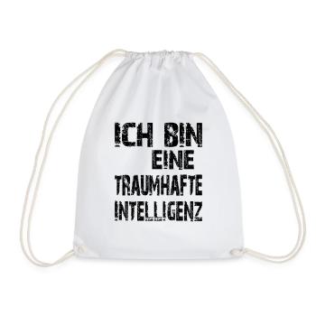 KI Spruch Ich bin eine traumhafte Intelligenz - Turnbeutel - Weiß - Vorne