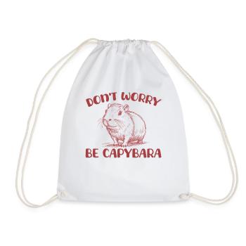 Ne vous inquiétez pas, soyez drôle de capybara - Sac de sport léger - blanc - Devant