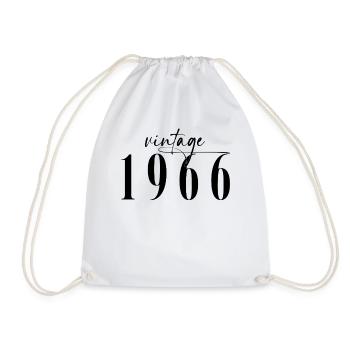 Millésime 1966 Anniversaire Minimaliste Elégant - Sac de sport léger - blanc - Devant