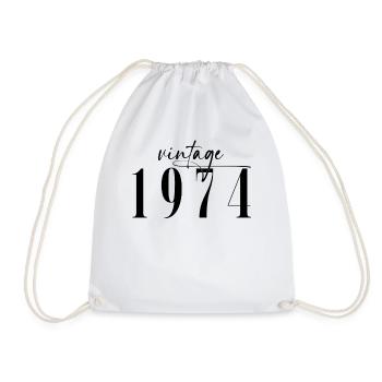 Millésime 1974 Anniversaire Minimaliste Elégant - Sac de sport léger - blanc - Devant