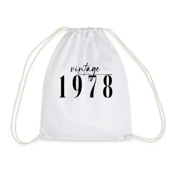 Millésime 1978 Anniversaire Minimaliste Elégant - Sac de sport léger - blanc - Devant