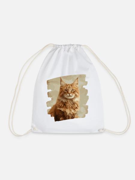 Maine Coon - Turnbeutel - Weiß