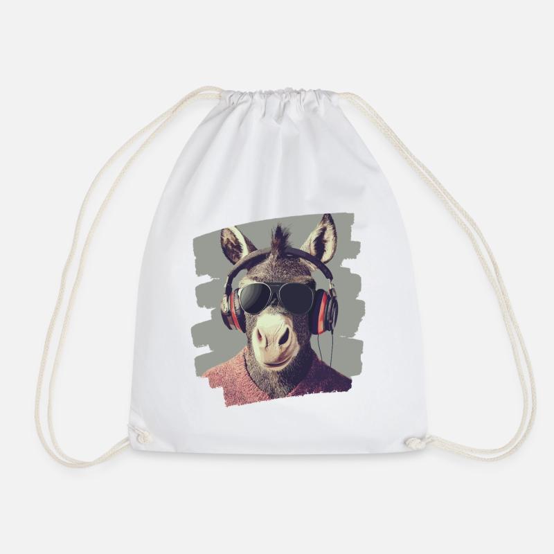 Donkey - Drawstring Bag - white