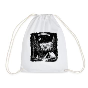 5 Billion Star Hotel Hiking Nature Gift - Drawstring Bag - white - Front