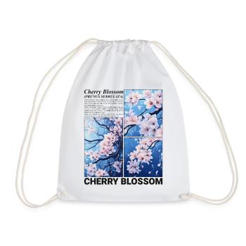 Cherry Blossom Flower Sakura Spring Nature Gift - Drawstring Bag - white - Front