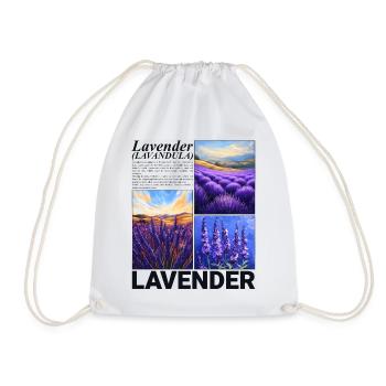 Lavender Lavandula Nature Provence Botanical Gift - Drawstring Bag - white - Front