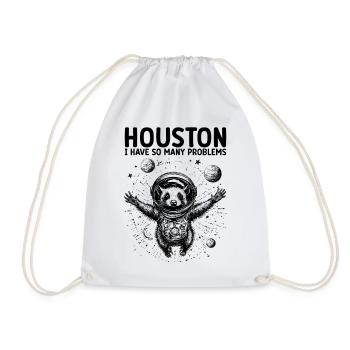 Houston I Have So Many Problems Opossum Astronaut - Turnbeutel - Weiß - Vorne