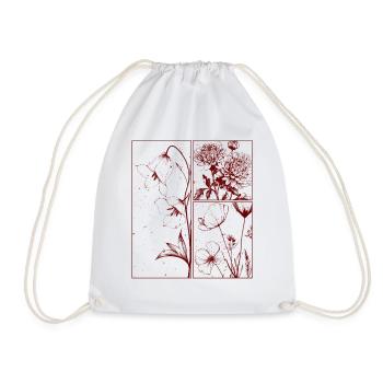 Campanule Chrysanthème Floral Cadeau Botanique - Sac de sport léger - blanc - Devant