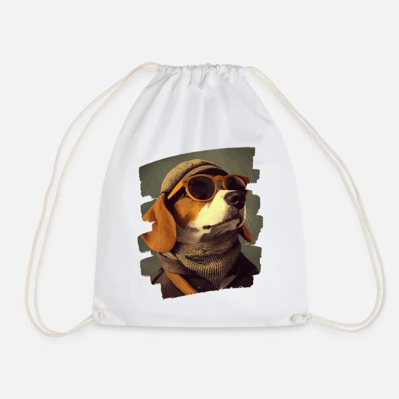 Beagle - Turnbeutel - Weiß
