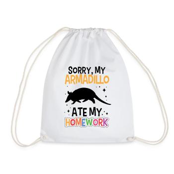 Armadillo mangé devoirs Armadillo - Sac de sport léger - blanc - Devant