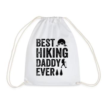 Best Hiking Daddy Ever - Adventure Hiking Dad - Drawstring Bag - white - Front