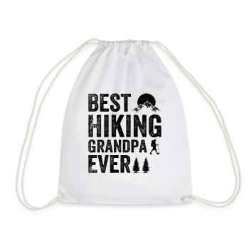 Best Hiking Grandpa Ever - Adventure Hiking - Drawstring Bag - white - Front