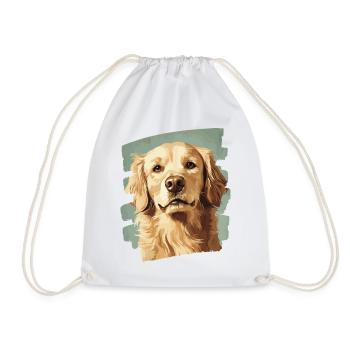Golden Retriever - Turnbeutel - Weiß - Vorne