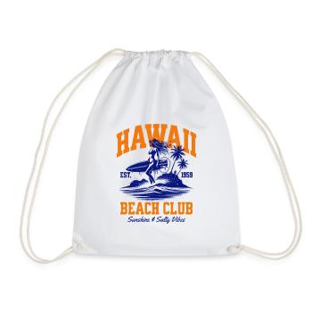 Hawaii Beach Club – Sunshine & Salty Vibes - Turnbeutel - Weiß - Vorne