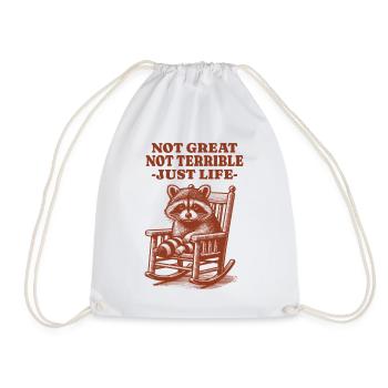 Drôle de dicton de raton laveur – Just Life - Sac de sport léger - blanc - Devant