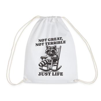 Drôle de dicton de raton laveur – Just Life - Sac de sport léger - blanc - Devant