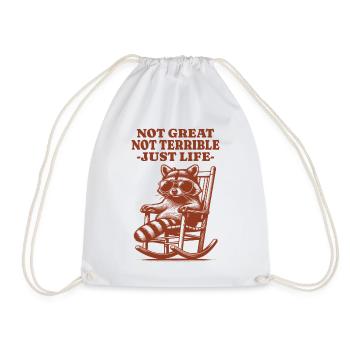 Drôle de dicton de raton laveur – Just Life - Sac de sport léger - blanc - Devant