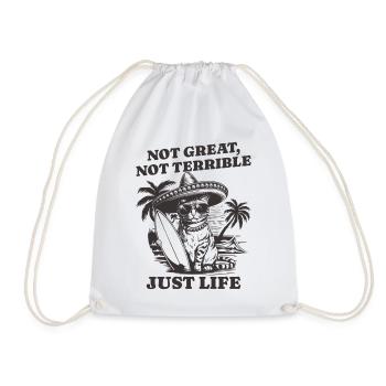 Drôle de dicton de raton laveur – Just Life - Sac de sport léger - blanc - Devant