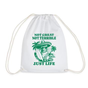 Drôle de dicton de raton laveur – Just Life - Sac de sport léger - blanc - Devant
