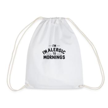 Allergique aux matins - Sac de sport léger - blanc - Devant