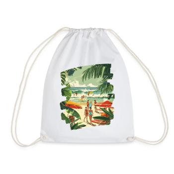 Surfer - Drawstring Bag - white - Front