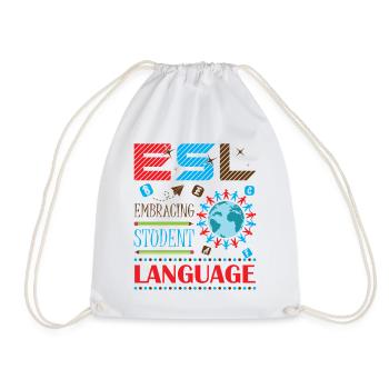 ESL-Lehrer ESL Unterricht - Turnbeutel - Weiß - Vorne