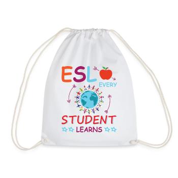 ESL-Lehrer ESL Unterricht - Turnbeutel - Weiß - Vorne