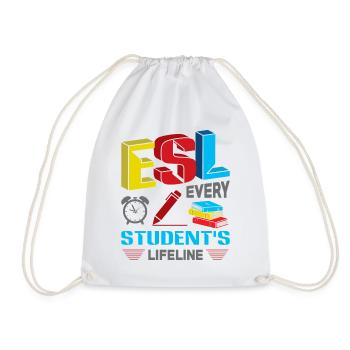 ESL-Lehrer ESL Unterricht - Turnbeutel - Weiß - Vorne