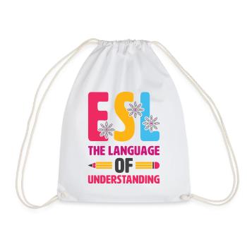 ESL-Lehrer ESL Unterricht - Turnbeutel - Weiß - Vorne