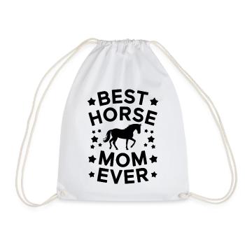 Horses Saying Equestrian Sports Funny Horse Gift - Drawstring Bag - white - Front
