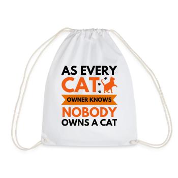 Drôle de chat disant propriétaire de chat - Sac de sport léger - blanc - Devant