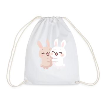 Hasen Freunde: Niedliches Design für Tierfans - Turnbeutel - Weiß - Vorne