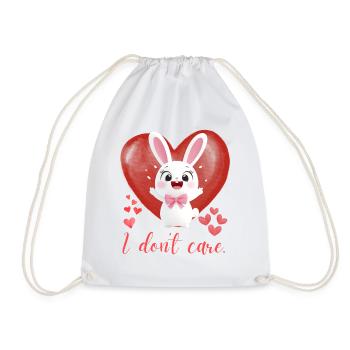 Lapin drôle avec dicton : Ironie pour les amoureux des lapins - Sac de sport léger - blanc - Devant