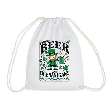 Saint-Patrick : Bière et manigances - Sac de sport léger - blanc - Devant