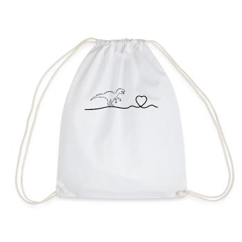 Dinosaure Allosaurus Dinosaure Heartbeat Dino - Sac de sport léger - blanc - Devant