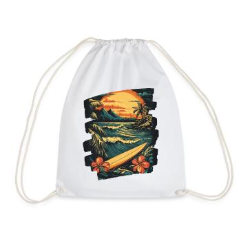 Plage d’Hawaï - Sac de sport léger - blanc - Devant