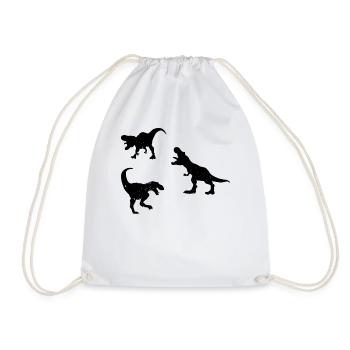 Silhouette Dinosaure T-Rex Dino - Sac de sport léger - blanc - Devant