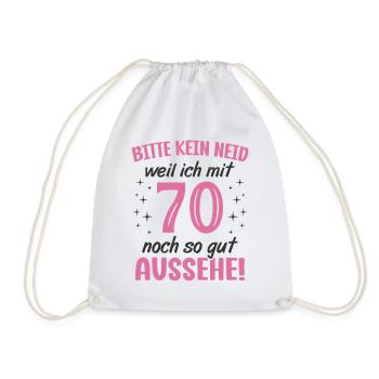 70. Geburtstag 70 Jahre Geburtstagsgeschenk Frauen - Turnbeutel - Weiß - Vorne