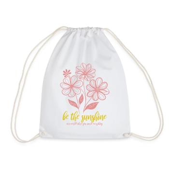 Blumen - Frühling - Be the sunshine - Spruch - Drawstring Bag - white - Front