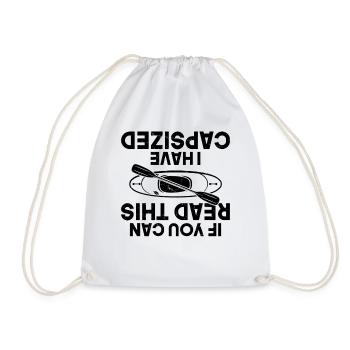Funny Kayaking - If You Can Read This I Have - Turnbeutel - Weiß - Vorne