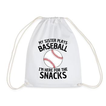 Drôle de conception de sœur de baseball - Sac de sport léger - blanc - Devant