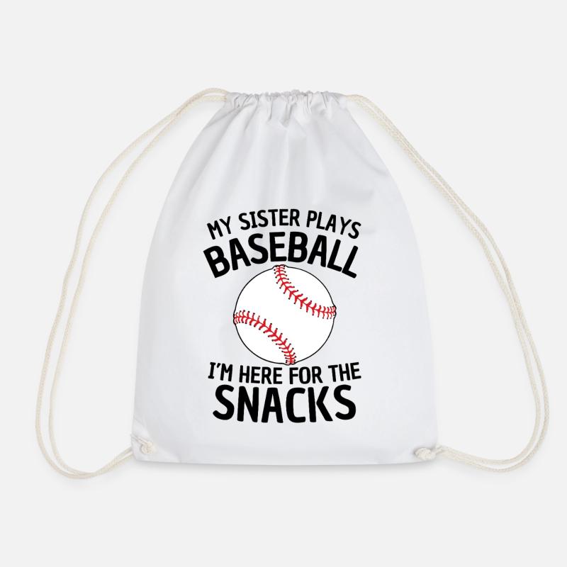 Lustiges Baseball Schwester Design - Turnbeutel - Weiß