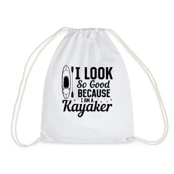 J’ai l’air si bien parce que je suis un kayakiste - Sac de sport léger - blanc - Devant