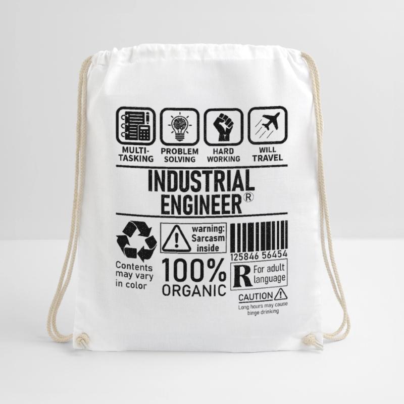 Industrial Engineer multi tasking problem solving Drawstring Bag