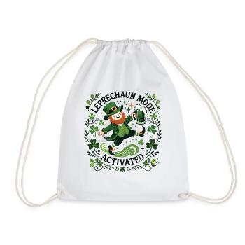 Leprechaun Mode Activates St. Patrick's Day - Drawstring Bag - white - Front