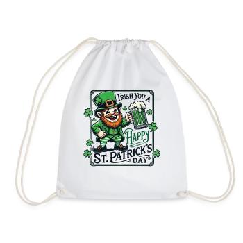 Lutin irlandais de la Saint-Patrick - Sac de sport léger - blanc - Devant