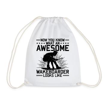 Vous savez maintenant à quoi ressemble un wakeboarder génial - Sac de sport léger - blanc - Devant