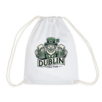 St. Patrick's Day Dublin The Fun Leprechaun - Turnbeutel - Weiß - Vorne