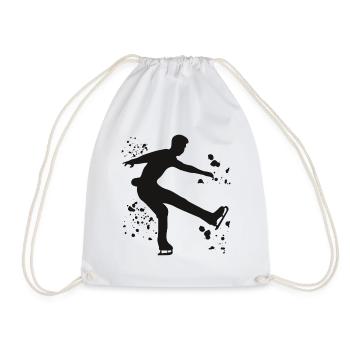 Figure Skating Skating Figure Skating - Drawstring Bag - white - Front