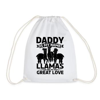 Papa est mon nom, les lamas sont mon grand amour - Lama - Sac de sport léger - blanc - Devant